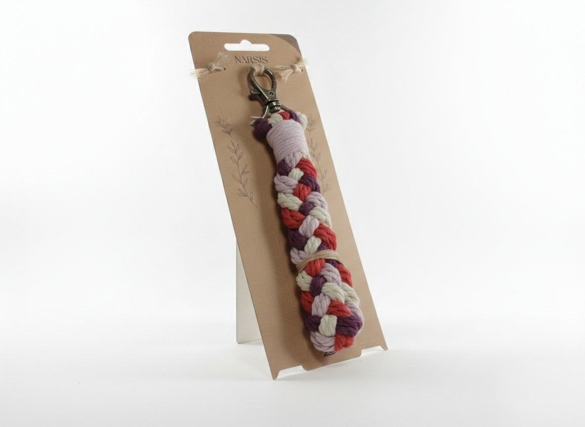 Braided Macrame Keychain